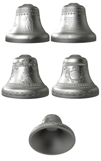 Monety Mennicy Polskiej w kształcie dzwonu